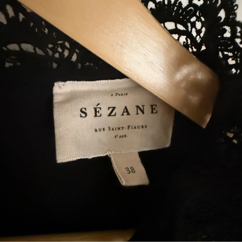 Sezane Black Lace Blouse - Picture 4 of 12